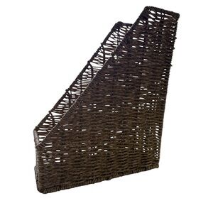 Rattan wooden magazine/folder notebook holder